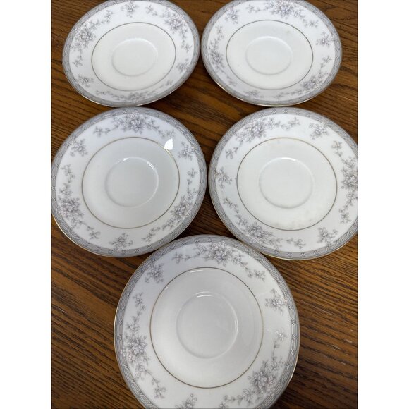 Vintage Noritake Salzburg China Saucers, Set Of 5 - Picture 3 of 5
